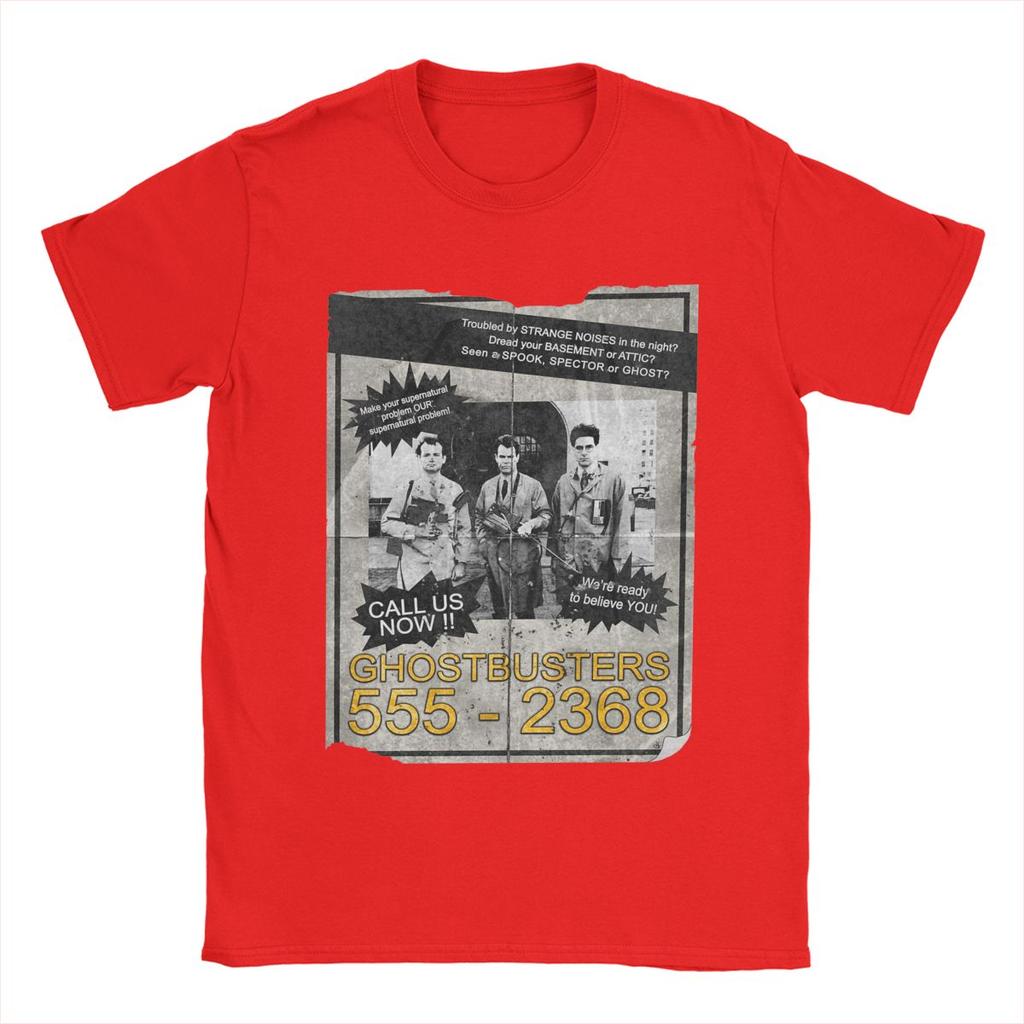 Ghostbuster Who Ya Gonna Call Men's T Shirts Unique Tee Shirt Short Sleeve O Neck T-Shirt Pure Cotton Summer Clothing