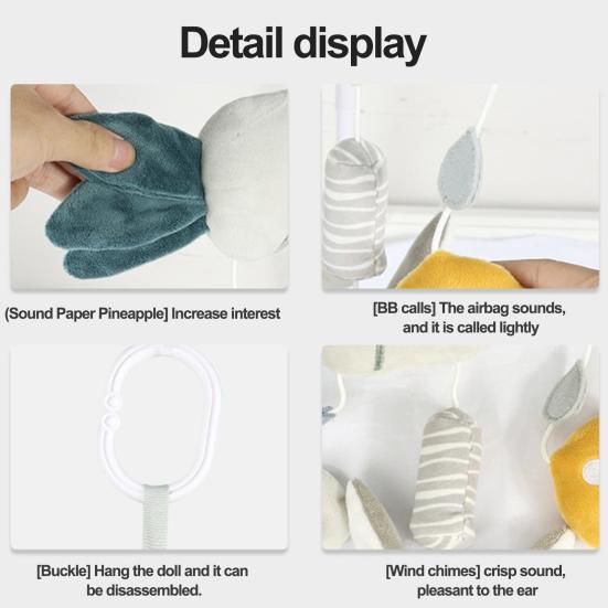 Игрушка для детской кроватки, встроенное устройство BB и колокольчик, мультяшный кролик, сова, плюшевые успокаивающие игрушки