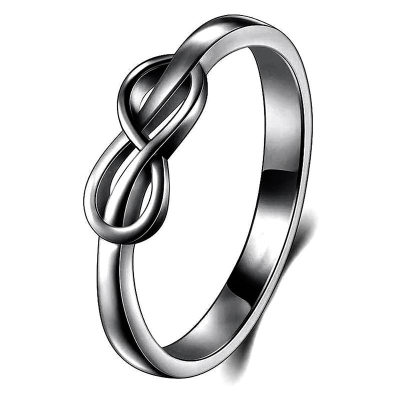 Кольца Huitan Infinity Figure Eight Shape Finger Rings для женщин, минималистичные, сдержанные, обручальные кольца, аксессуары, модные ювелирные изделия оптом