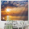 Sunset Seagull Tapestry Wall Seascape Sky Hippie Bohemian Dormitories Decorated With Polyester Background Cloth