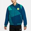 Air Jordan Sport DNA Spliced Casual Baseball Cotton Jacket Men Outerwear Varsity-Blue CK9351-432