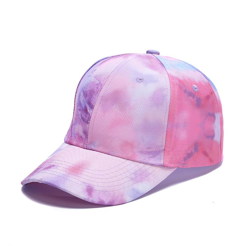 Summer Fashion Baseball Cap Ponytail Hat Colorful Tie-dye Cap Outdoor Sports Cap Sunscreen Sun Visor Casual Cap