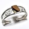 Septerian Stone Gemstone 925 Посеребренный браслет-манжета ручной работы для ювелирных изделий