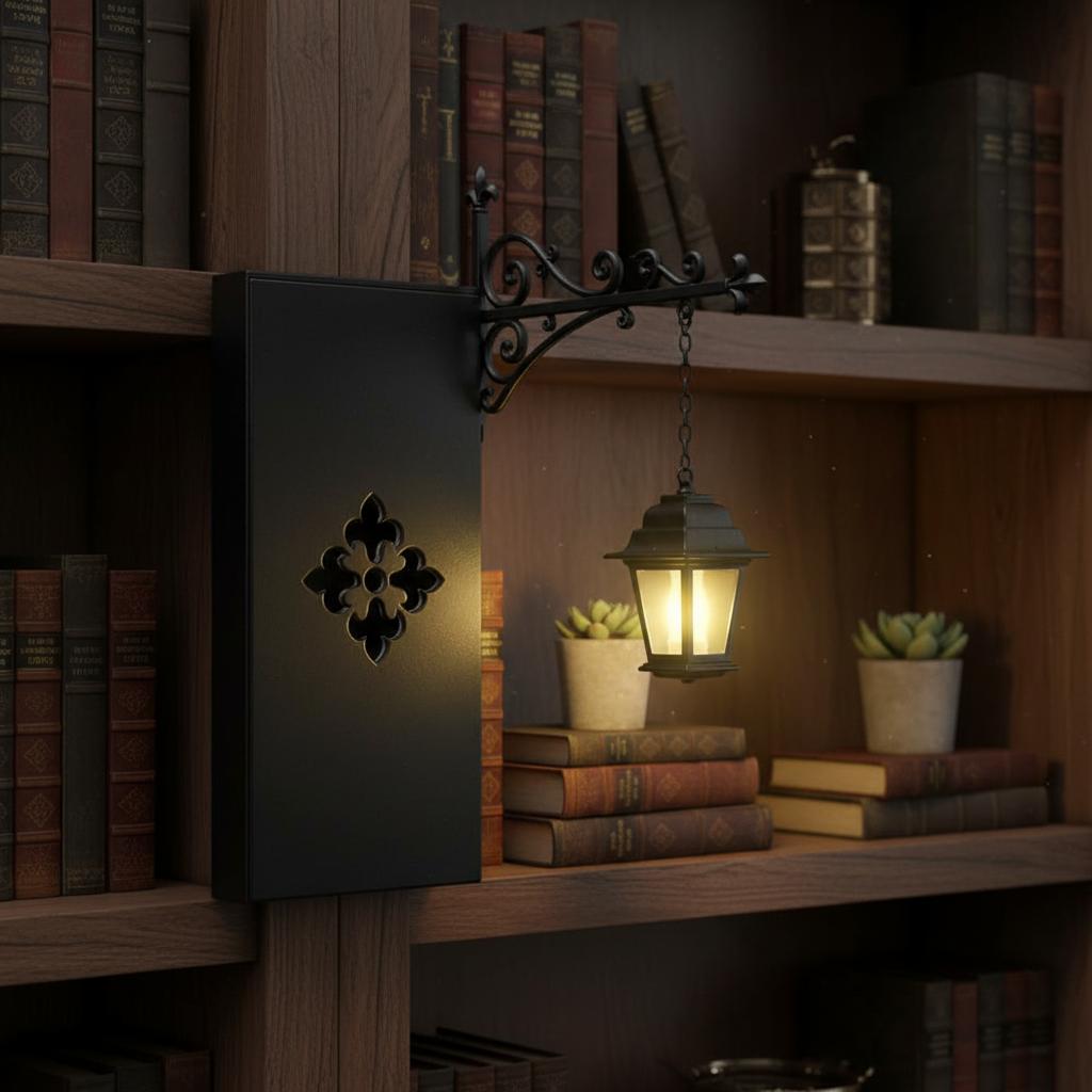Vintage Bookshelf Lamp Library Lantern LED Pumpkin Halloween Night Light Decorative for Reading Nook Home