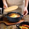 Керамическая суповая миска с двумя ручками и бамбуковой крышкой, 700 мл, в японском стиле, для рамена, безопасна для микроволновой печи и посудомоечной машины, фарфоровая миска для салата, овсянки, выпечки