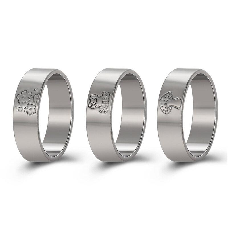 Gold Silver Color Couple Rings Set Heart Butterfly Shaped Women's Ring Fashion Love Jewelry for Women Girls Gift Punk Alloy Ring