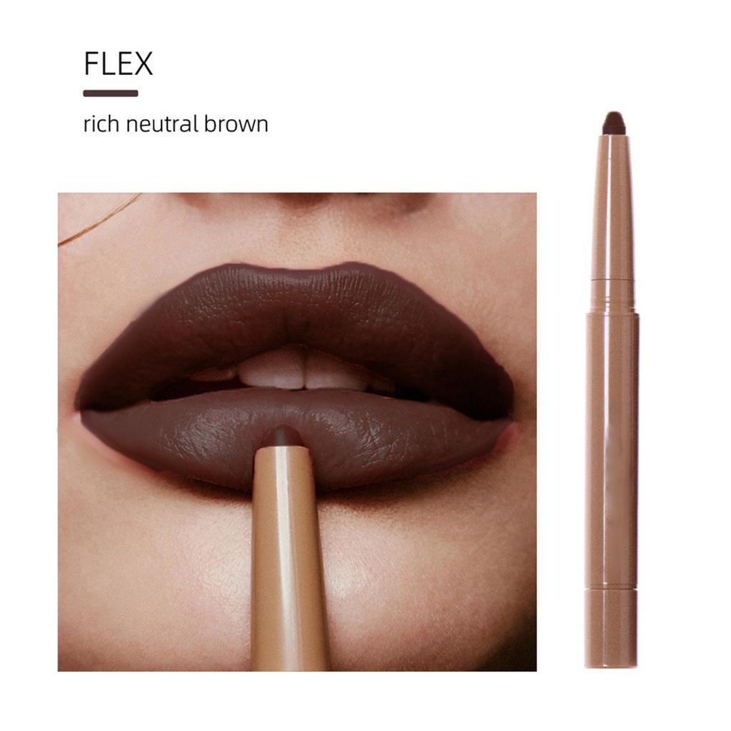 Пептидный карандаш для губ гладкий и не образует морщинок. Нюдовая помада, Двусторонняя помада, Быстро сохнет