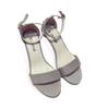 Ladies Casual High Heels With Ankle Strap And Nonslip Rubber Sole For Daily Wear