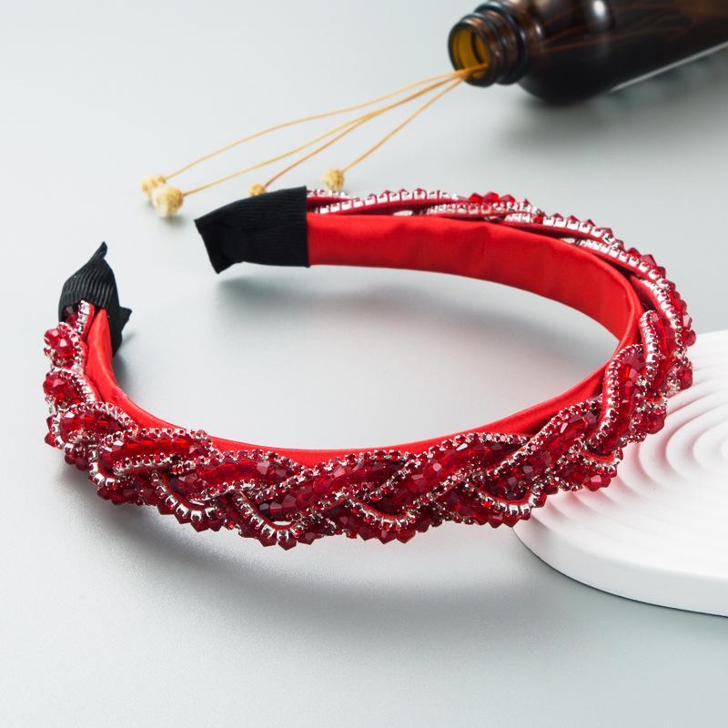 Женская повязка на голову Super Flash в стиле ретро со стразами и кристаллами, обжаренными в тесте с крестом