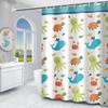 1 шт. Маленькая свежая мультяшная морская тварь, утолщенная занавеска для душа, водонепроницаемая и устойчивая к плесени, антипрозрачная занавеска для ванной комнаты