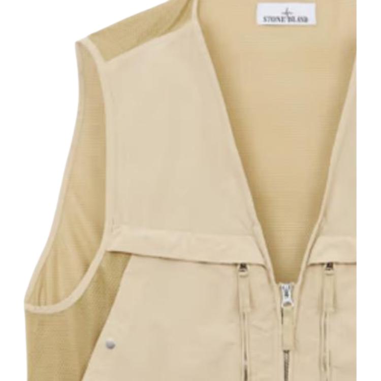 STONE ISLAND FW24 Логотип Буквы Молния Повседневный Жилет Унисекс Жилет Off-White 8115G03M3-V0097
