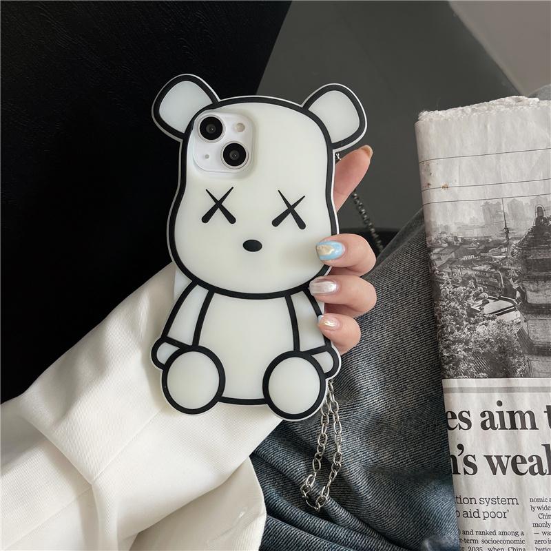 Чехлы для телефонов с милым медведем для iphone 11 12 13 Pro Max 8/7 6 X XR XS Plus
