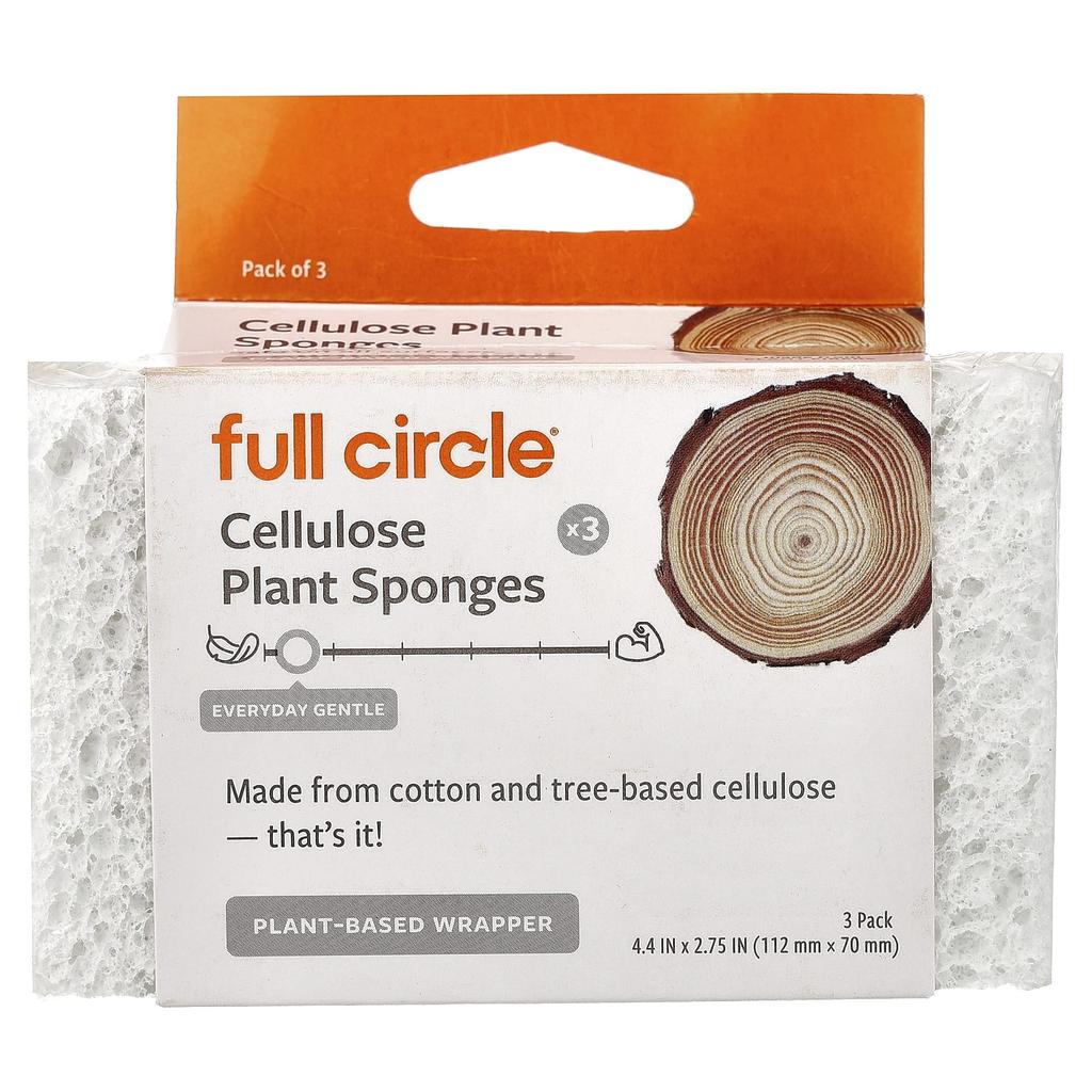 Full Circle, Губка из растительной целлюлозы, 3 штуки