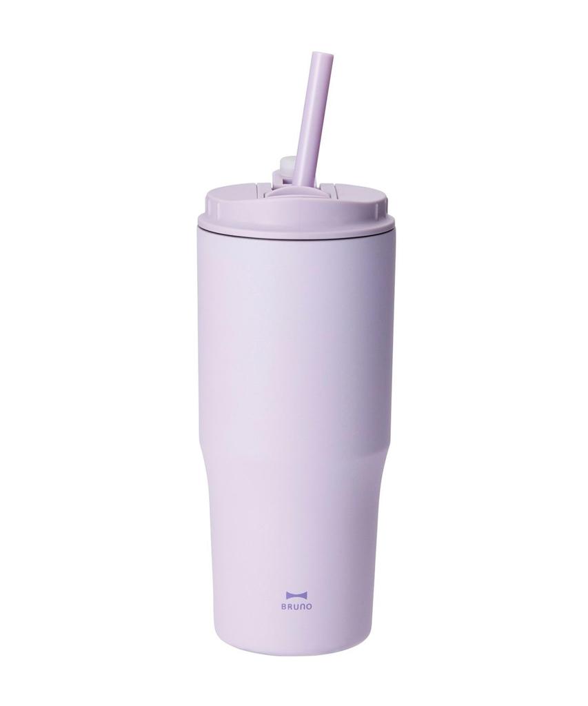 BRUNO Straw No 2-Way Tumbler, Large, Purple, Size, BHK323-PU