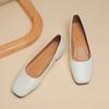 Новые женские лоферы на плоской подошве, простые повседневные офисные туфли на низком каблуке, обувь без шнуровки на плоской подошве, женские туфли с квадратным носком, рабочая обувь