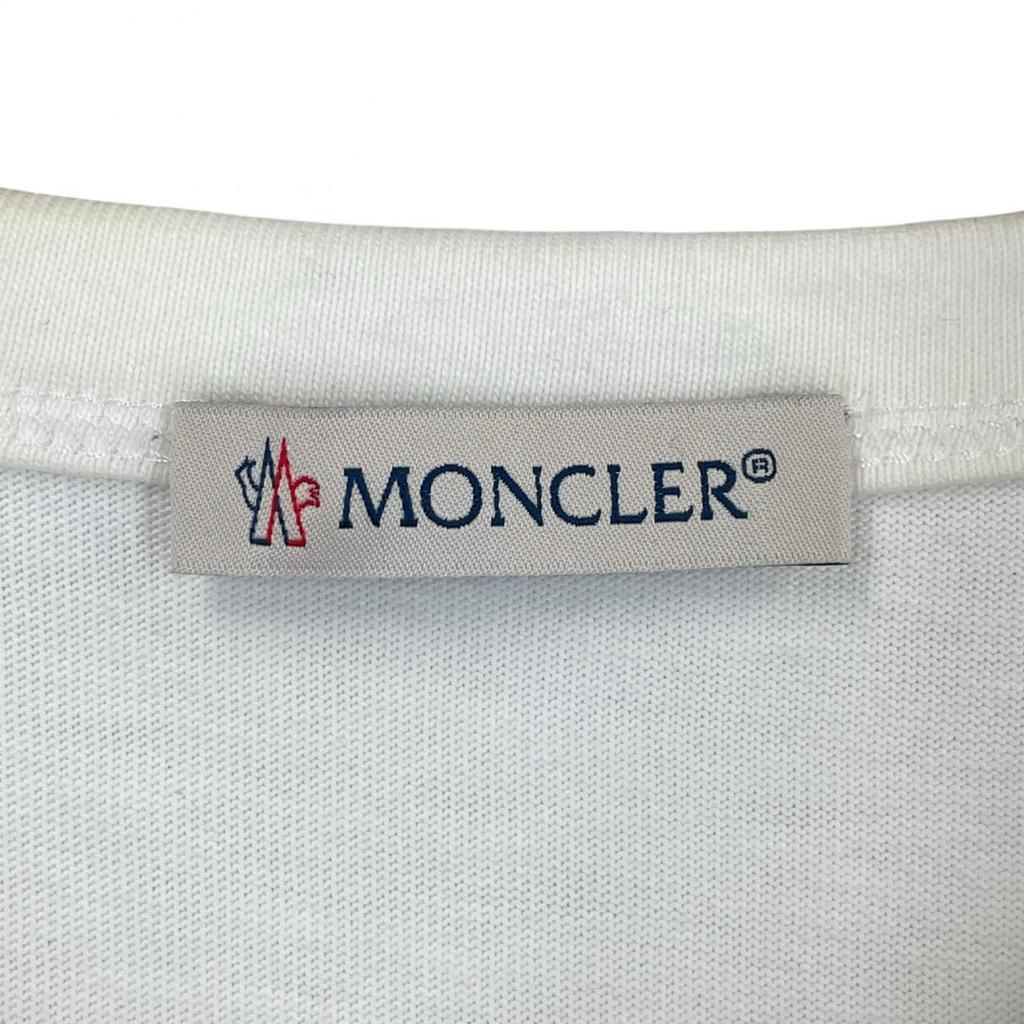 MONCLER S MENS Short sleeve T-shirt White  Model F10918C70410 8390T