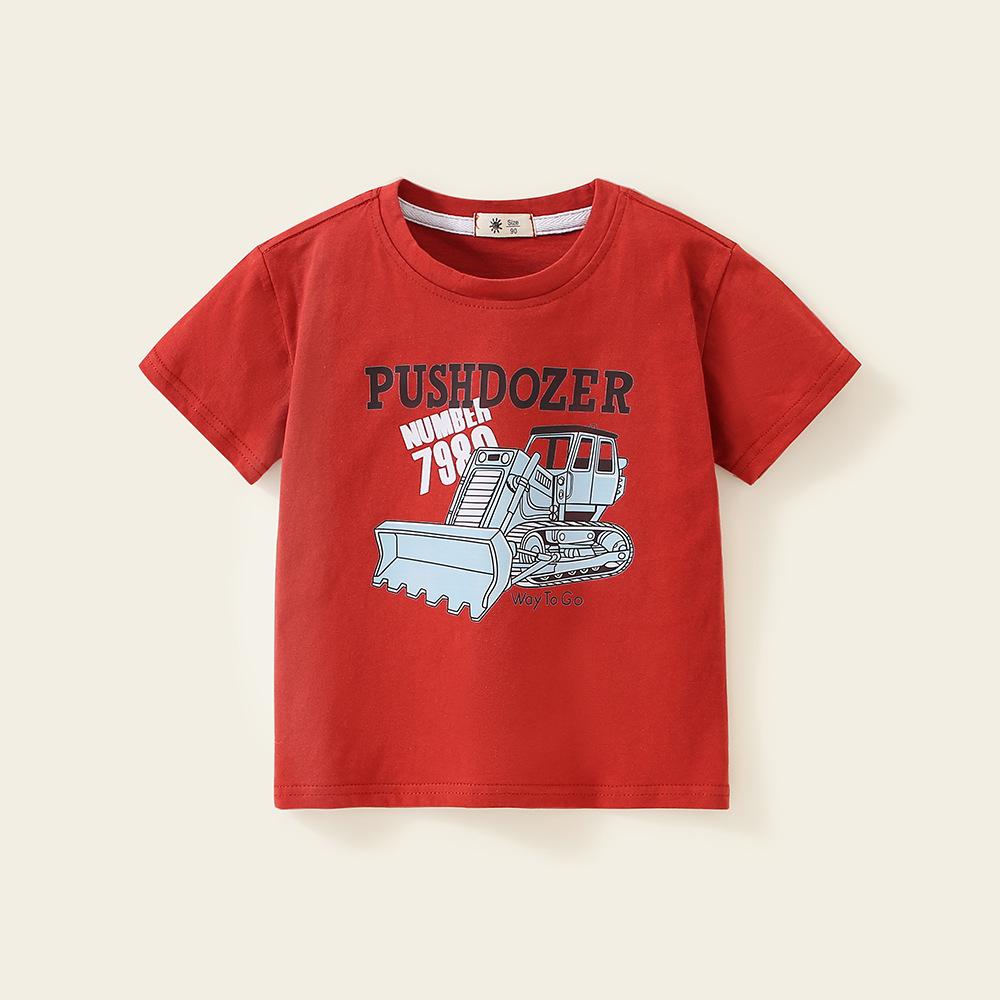 Детская одежда, футболка с короткими рукавами для мальчиков, новая детская повседневная модная летняя одежда с короткими рукавами, топ из чистого хлопка