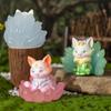Shanhai Fox Ornament Cartoon Nine-Tailed Fox Resin Crafts Desktop Ornament Decorative Toys