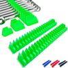PRODIGY-ONE Magnetic Wrench Holder, 2-Piece Set, Magnetic Wrench Organizer, Storage Rack, Tool Tray (Green)