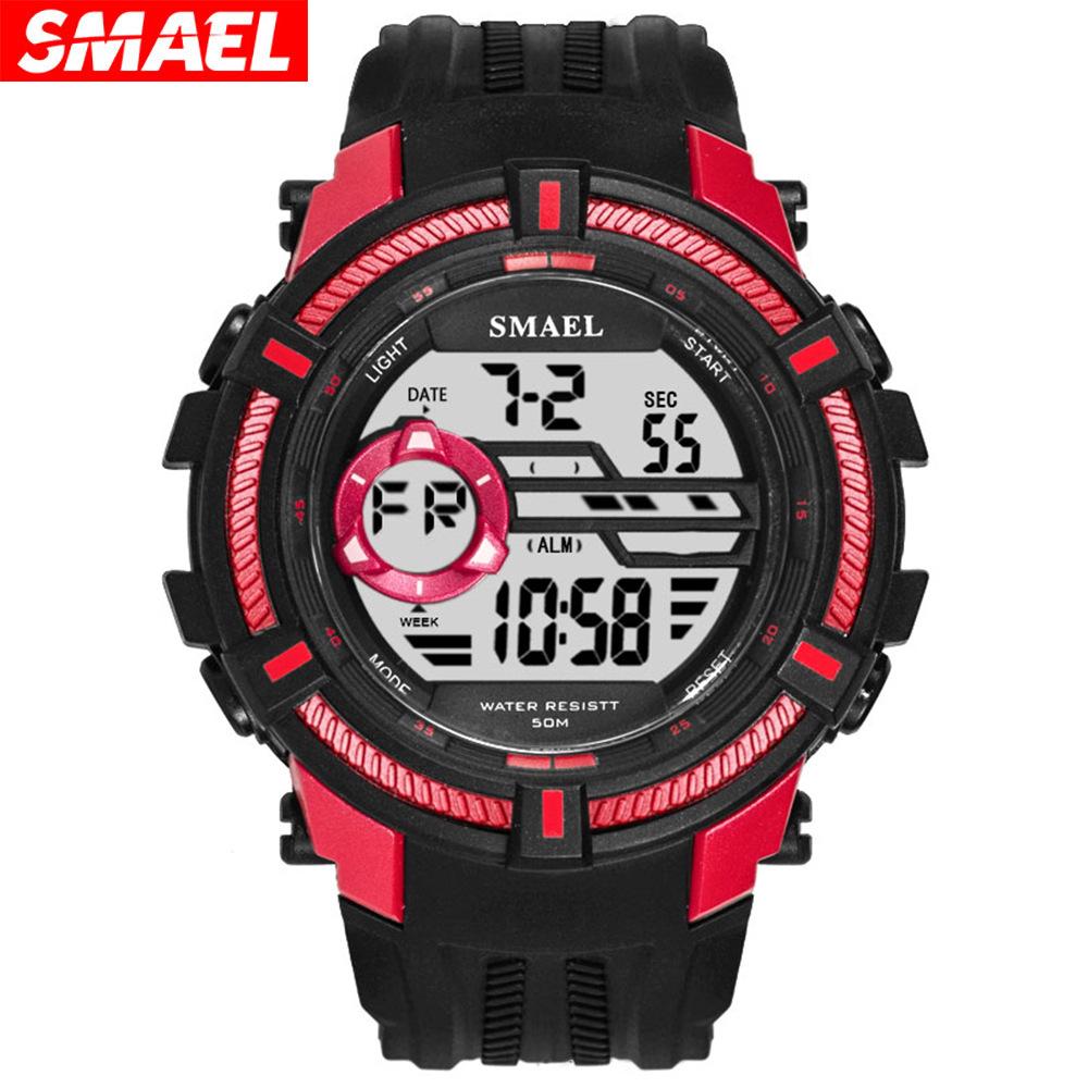 SMAEL Многофункциональные спортивные часы Мужские водонепроницаемые светящиеся в темноте модные электронные часы