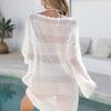 Женское пляжное платье Cover Up Wave Edge Hollow Beach Cover Up Loose Dress