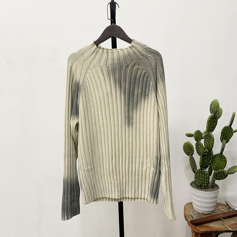 High Street Paint Graffiti Old Slim Fit вязаные свитера Ins Lazy Style вязаный свитер 2024 новые модные топы пуловеры
