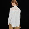 Женская ажурная блузка из 100% льна