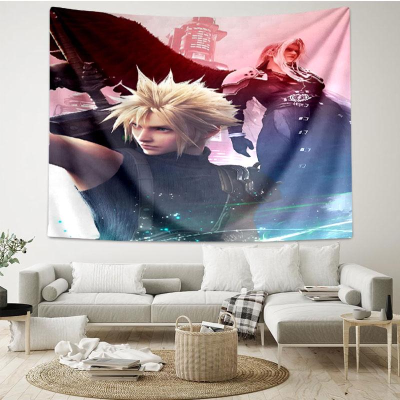 Final Fantasy Print Tapestry - Portable Wall Decor Cloth, for Home, Dorm, Travel, Bedroom, Living Room - Ideal Birthday Housewarming Gift