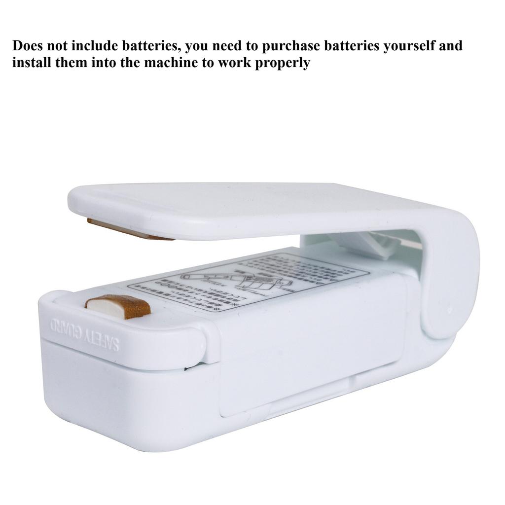 Portable Mini Sealer, Home Heat Bag Plastic Food Bag Sealing Machine Food Packaging Kitchen Storage Bag Clips(Without battery)