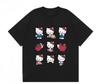 Miniso 2026 Футболка с принтом Hello Kitty, свободная, повседневная, милая, модная, с круглым вырезом, короткий рукав, универсальная, для женщин и девочек