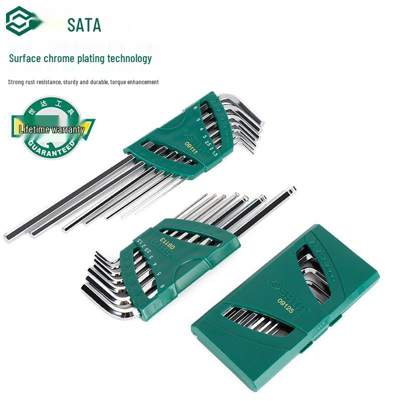 Набор шестигранных ключей SATA с шаровым наконечником, экстрадлинный, 7 шт., специальной длины