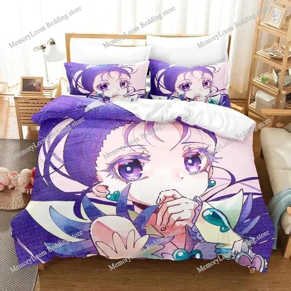 Постельное белье Pretty Cure Односпальное Двуспальное Полный Размер Queen King Размер Комплект Постельного Белья Для Взрослых Детей Спальни Пододеяльник Комплекты 3D Печать Аниме Комплект Простыней