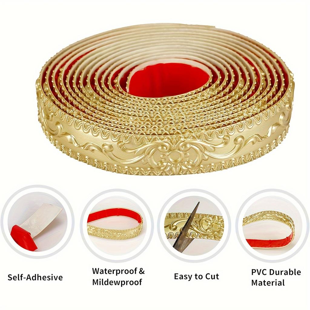 1 шт. Универсальная гибкая молдинговая накладка - самоклеящаяся для быстрого обновления стен, потолка, шкафов и рам зеркал дома