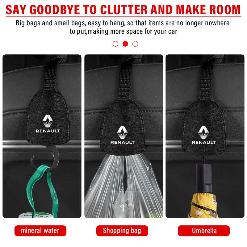 Органайзеры для салона автомобиля Крючки Крючок на спинку сиденья Вешалка на подголовник Для Renault Dacia Laguna 2 3 Купе Modus Kadjar Captur Megane 1 2 3 4 CC