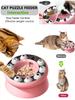 Cat Bowl Puzzle Toy Leak Food Slowly Feed Keep Cat Stomach Healthy Slanted Design Protect Kitty Neck Multifunction Pet Feed Bowl