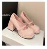 Туфли Мэри Джейн для женщин, модные брендовые новые свадебные модельные туфли на массивном каблуке, новая весенняя однотонная уличная женская обувь