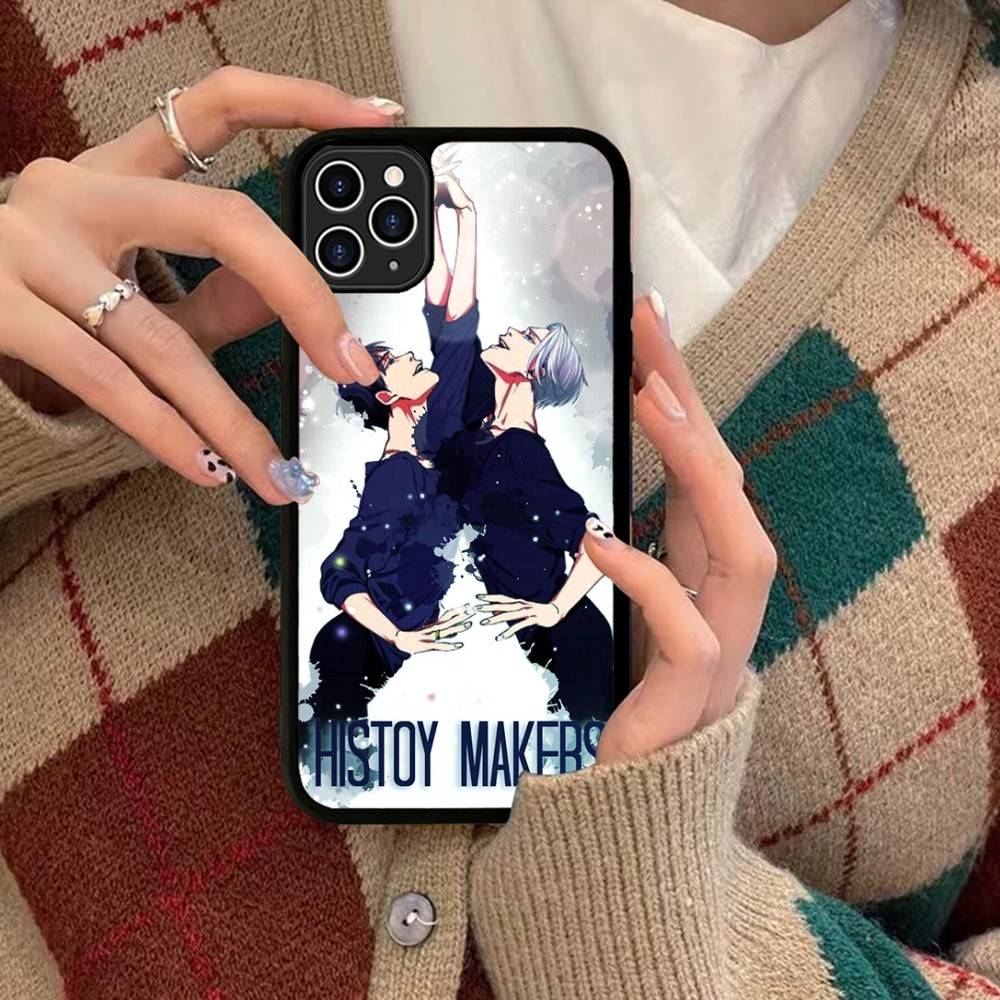 Спортивное аниме YURI ON ICE BL Для IPhone 17 16 15 14 13 Pro 12 11 Pro Max Жесткие чехлы для телефона из ПК+ТПУ Задняя крышка