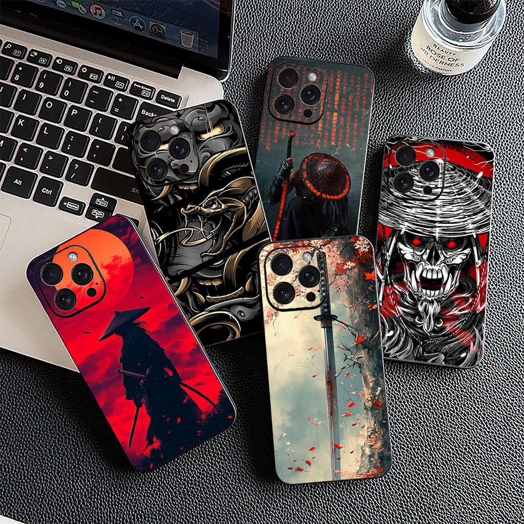 for Motorola Moto Edge 50 30 One Fusion 40 neo Ultra Pro 20 Lite G50 G85 G84 E15 E14 Case Bushido Samurai Japan Ninja Oni Mask