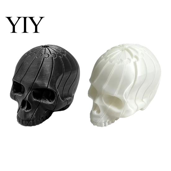 Small Resin Style Craft 3D Printed Skull Figurine, Desktop Fidget Toy, Creative Decompression Sensory Halloween Theme Figurine Toy for Party