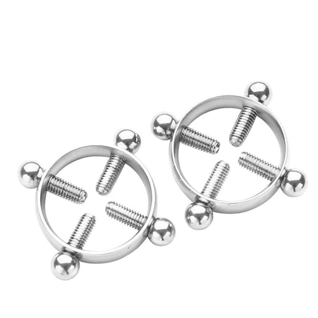 2PCS Silver Adjustable Steel Clip Body Jewelry Accessories Ring