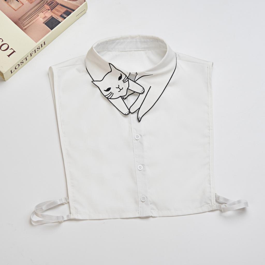 Fake Collar Versatile Faux Shirt Collar Autumn Winter Sweater Decorative Shirt Collar Inner Layer Base Lace Satin Cotton Doll Co