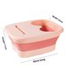 Thickened Silicone Folding Footbath with Lid - Portable Massage Footbath for Home Use