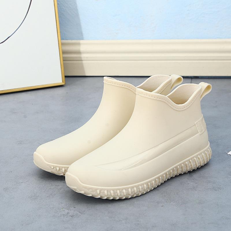 Непромокаемая обувь женская нескользящая зимняя обувь для воды водонепроницаемая резиновая обувь женские уличные нескользящие ботинки мягкие короткие резиновые сапоги
