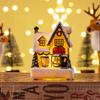 Glowing Christmas Cabin House with Led Lights Christmas Story Village Houses Festival Ornament Christmas Atmospheres Decor Props