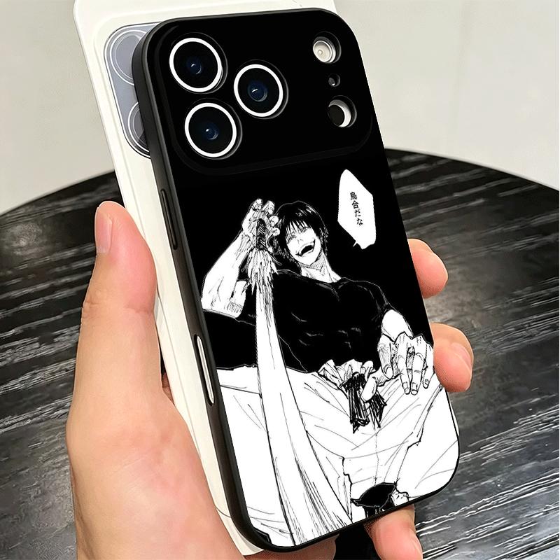 Аниме Фушигуро Тодзи JUJUSU Мягкий чехол для телефона для iPhone 16 16E 17 Air 15 Pro Max 14 Plus 13 Mini 11 12 7 Черный чехол Задняя крышка
