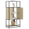 VidaXL Highboard Sonoma Oak 68x35x139 Cm Engineered Wood Metal, Sideboard, High Storage Cabinet, Display Cabinet 849040