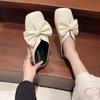 Baotou Half Slippers Women's Summer Wear New Bow Soft Bottom with Skirt Square Head Lazy Muller Cool Slippers