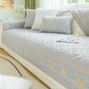 100% Cotton Living Room Sofa Cushion Non-Slip Simple Solid Colour Fabric Universal Cushion Sofa Cover Embroidered Sofa Cover