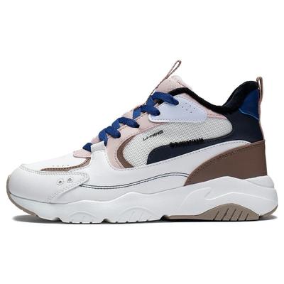 Удобные нескользящие износостойкие теплые повседневные туфли средней высоты с флисовой подкладкой женские кроссовки белые черные коричневые AGLS210-1