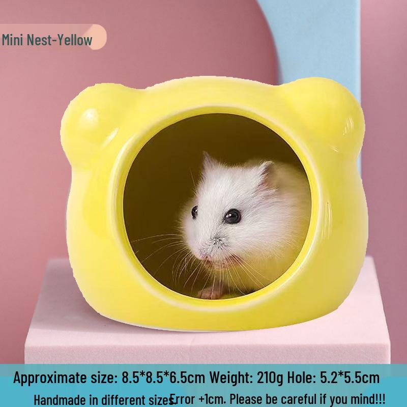 Охлаждающее керамическое убежище для хомяков: Летний приют и игровой домик